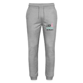 Design Every Bunny Loves me - Pantalon de jogging bio MOVER Stanley/Stella unisexe - gris chiné - Devant - Marisol (170cm) & Nik (191cm)