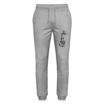 Loup tribal - Pantalon de jogging bio MOVER Stanley/Stella unisexe - gris chiné - Devant - Marisol (170cm) & Nik (191cm)