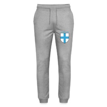 Massalia - Pantalon de jogging bio MOVER Stanley/Stella unisexe - gris chiné - Devant - Marisol (170cm) & Nik (191cm)