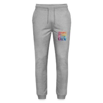 Équipe de fête de Tenerife - Pantalon de jogging bio MOVER Stanley/Stella unisexe - gris chiné - Devant - Marisol (170cm) & Nik (191cm)