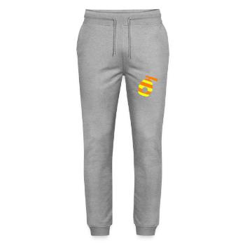 Beekeeper Icon Honey - Stanley/Stella Mover Unisex Organic Jogging Trousers - heather grey - Front - Marisol (170cm) & Nik (191cm)
