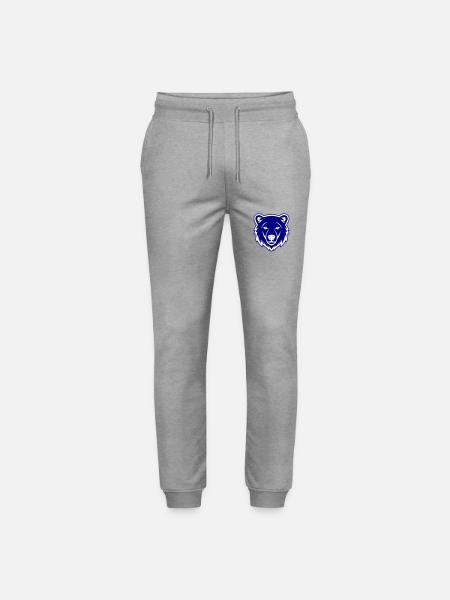 Polar Bear Head Polar Bear - Stanley/Stella Mover Unisex Organic Jogging Trousers - heather grey