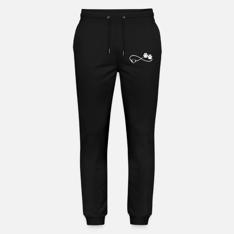 Hundepfote mit Herz - Stanley/Stella Unisex Bio Jogginghose Mover  - Schwarz