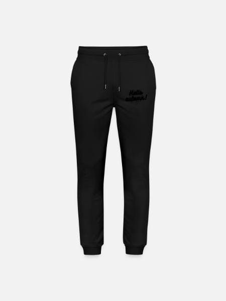 Hello autumn Hallo Herbst Fall - Stanley/Stella Mover Unisex Organic Jogging Trousers - black