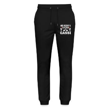 Mir reichts ich geh gassi - Stanley/Stella Unisex Bio Jogginghose Mover  - Schwarz - Vorne - Marisol (170cm) & Nik (191cm)