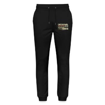 August 1966 - Born August 1966 Built August 1966 - Stanley/Stella Mover Unisex Organic Jogging Trousers - black - Front - Marisol (170cm) & Nik (191cm)