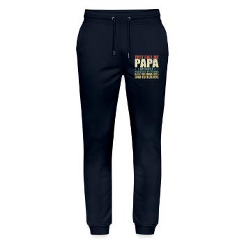 Perfect Gift for Dad - Stanley/Stella Mover Unisex Organic Jogging Trousers - navy - Front - Marisol (170cm) & Nik (191cm)