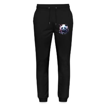 Evil Ninja Panda - Stanley/Stella Mover Unisex Organic Jogging Trousers - black - Front - Marisol (170cm) & Nik (191cm)