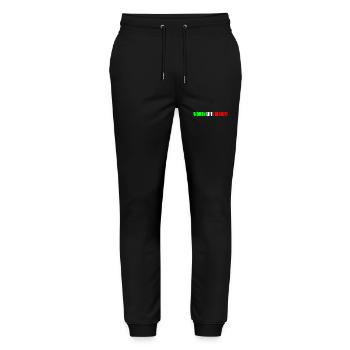 Women life freedom - Pantalon de jogging bio MOVER Stanley/Stella unisexe - noir - Devant - Marisol (170cm) & Nik (191cm)