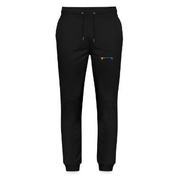 skateboard sk8 rainbow-grind SKATE skateboarder - Stanley/Stella Unisex Bio Jogginghose Mover  - Schwarz - Vorne - Marisol (170cm) & Nik (191cm)