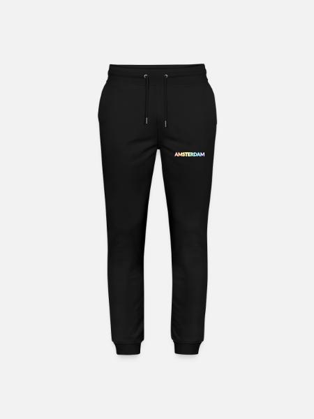 Gay Amsterdam Rainbow - Stanley/Stella Mover Unisex Organic Jogging Trousers - black