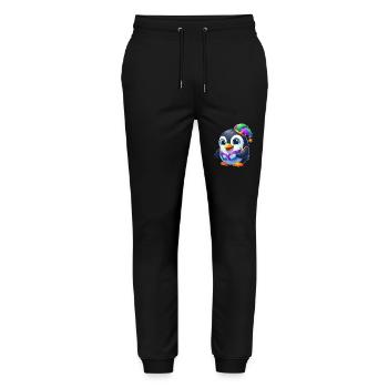 Mignon Mardi Gras Pingouin Déguisement Carnaval - Pantalon de jogging bio MOVER Stanley/Stella unisexe - noir - Devant - Marisol (170cm) & Nik (191cm)