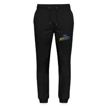 Matteo - Stanley/Stella Mover Unisex Organic Jogging Trousers - black - Front - Marisol (170cm) & Nik (191cm)