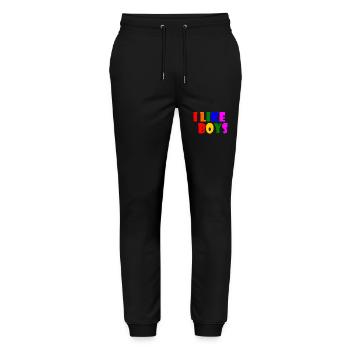 I like boys - Stanley/Stella Mover Unisex Organic Jogging Trousers - black - Front - Marisol (170cm) & Nik (191cm)