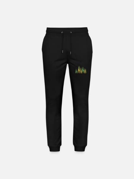 Forest Trees - Stanley/Stella Mover Unisex Organic Jogging Trousers - black