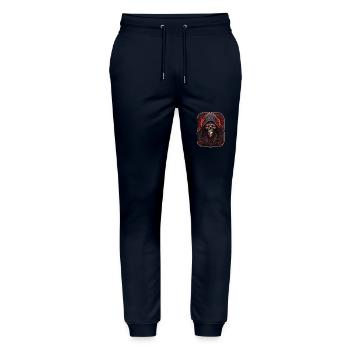 Der Schnitter der Seelen - Stanley/Stella Unisex Bio Jogginghose Mover  - Navy - Vorne - Marisol (170cm) & Nik (191cm)