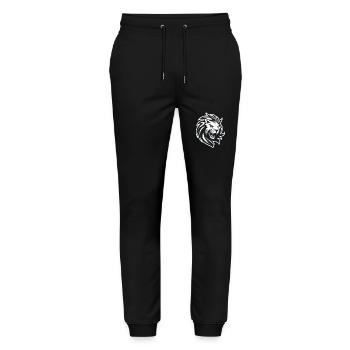 Lion's head in black and white - Stanley/Stella Mover Unisex Organic Jogging Trousers - black - Front - Marisol (170cm) & Nik (191cm)