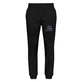 J'ai pris ma retraite - Pantalon de jogging bio MOVER Stanley/Stella unisexe - noir - Devant - Marisol (170cm) & Nik (191cm)