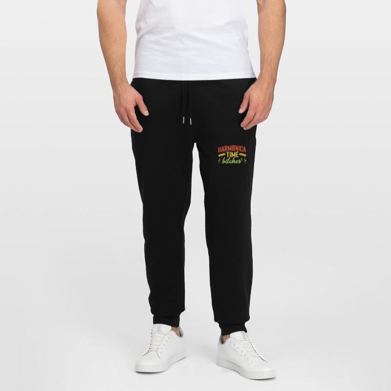 Funny Harmonica Player Time Bitches Harmonica Stanley/Stella Unisex Bio Jogginghose Mover 