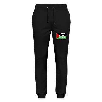 Free palestine - Stanley/Stella Mover Unisex Organic Jogging Trousers - black - Front - Marisol (170cm) & Nik (191cm)
