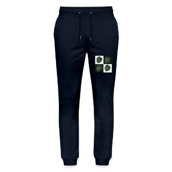 Anthurium Clarinervium - Pantalon de jogging bio MOVER Stanley/Stella unisexe - marine - Devant - Marisol (170cm) & Nik (191cm)