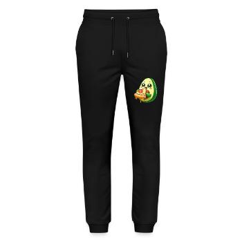 Avocado Pizza Lover Italian Pizza - Stanley/Stella Mover Unisex Organic Jogging Trousers - black - Front - Marisol (170cm) & Nik (191cm)