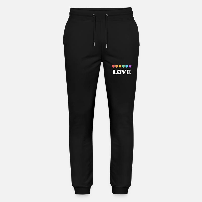 Liebe Regenbogenherzen - Stanley/Stella Unisex Bio Jogginghose Mover  - Schwarz