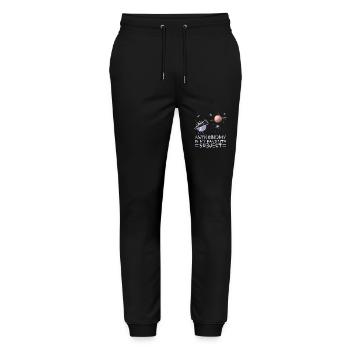 Astronomie, mein Lieblingsthema, Weltraumteleskop - Stanley/Stella Unisex Bio Jogginghose Mover  - Schwarz - Vorne - Marisol (170cm) & Nik (191cm)