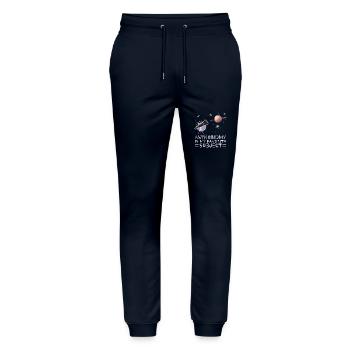 Astronomy is my favorite subject, Space telescope - Stanley/Stella Mover Unisex Organic Jogging Trousers - navy - Front - Marisol (170cm) & Nik (191cm)