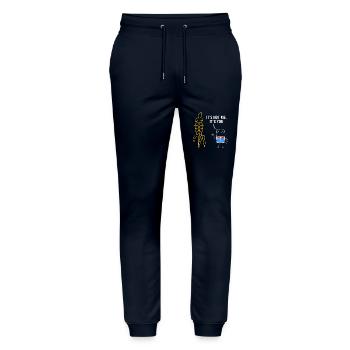 Maladie cœliaque sans gluten - Pantalon de jogging bio MOVER Stanley/Stella unisexe - marine - Devant - Marisol (170cm) & Nik (191cm)