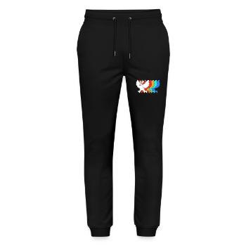 Mothman - Stanley/Stella Mover Unisex Organic Jogging Trousers - black - Front - Marisol (170cm) & Nik (191cm)