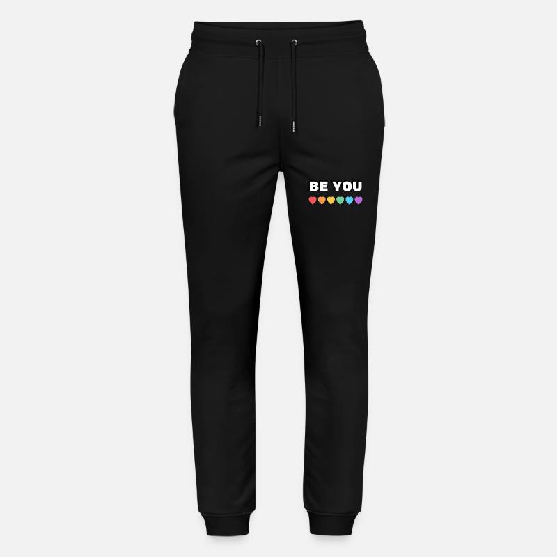 Sei du Rainbow Hearts - Stanley/Stella Unisex Bio Jogginghose Mover  - Schwarz