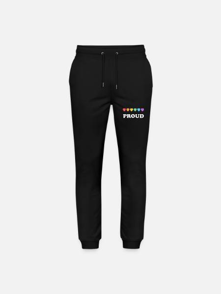 Stolze Regenbogenherzen - Stanley/Stella Unisex Bio Jogginghose Mover  - Schwarz