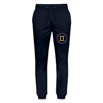 Gemini - Stanley/Stella Mover Unisex Organic Jogging Trousers - navy - Front - Marisol (170cm) & Nik (191cm)