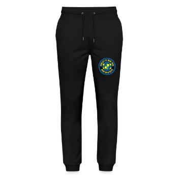Davos - Stanley/Stella Unisex Bio Jogginghose Mover  - Schwarz - Vorne - Marisol (170cm) & Nik (191cm)