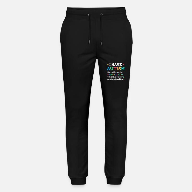 Autisme non verbal - Pantalon de jogging bio MOVER Stanley/Stella unisexe - noir