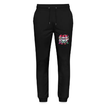 Ill Be Gnome pour la conception de Noël - Pantalon de jogging bio MOVER Stanley/Stella unisexe - noir - Devant - Marisol (170cm) & Nik (191cm)