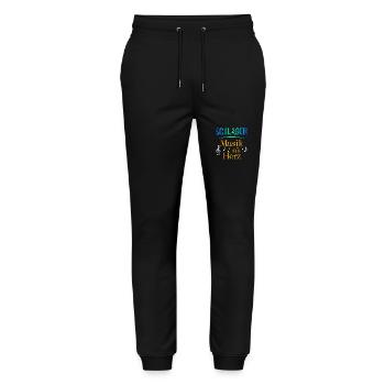 Schlager Musik mit Herz - Stanley/Stella Unisex Bio Jogginghose Mover  - Schwarz - Vorne - Marisol (170cm) & Nik (191cm)