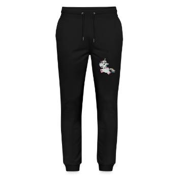 Unicorn - Stanley/Stella Mover Unisex Organic Jogging Trousers - black - Front - Marisol (170cm) & Nik (191cm)