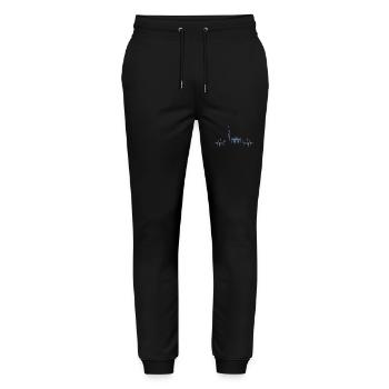 Berlin Heartbeat Design TV Tower and - Stanley/Stella Mover Unisex Organic Jogging Trousers - black - Front - Marisol (170cm) & Nik (191cm)