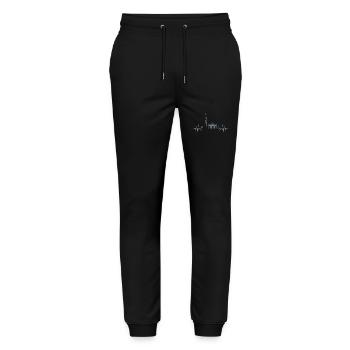 Berlin Heartbeat Design TV Tower and - Stanley/Stella Mover Unisex Organic Jogging Trousers - black - Front - Marisol (170cm) & Nik (191cm)