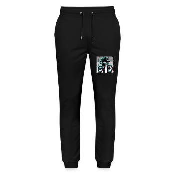 Vélo VTT - Pantalon de jogging bio MOVER Stanley/Stella unisexe - noir - Devant - Marisol (170cm) & Nik (191cm)