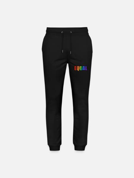 Equal LGBTQ Rainbow - Stanley/Stella Mover Unisex Organic Jogging Trousers - black