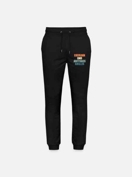 Dad Husband Contract Griller Barbecue Grill - Stanley/Stella Mover Unisex Organic Jogging Trousers - black