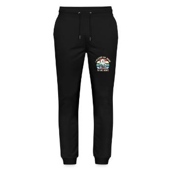 I closed my book to be here, Funny Ghost - Stanley/Stella Mover Unisex Organic Jogging Trousers - black - Front - Marisol (170cm) & Nik (191cm)