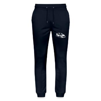 Rallye-Fahrzeug - Stanley/Stella Unisex Bio Jogginghose Mover  - Navy - Vorne - Marisol (170cm) & Nik (191cm)