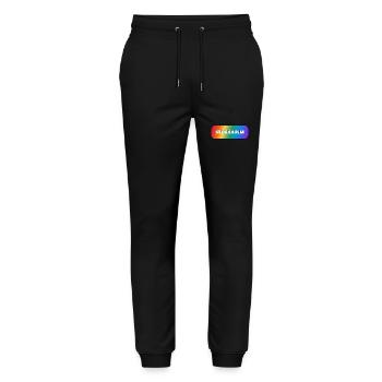 STOCKHOLM RAINBOW PRIDE - Stanley/Stella Mover Unisex Organic Jogging Trousers - black - Front - Marisol (170cm) & Nik (191cm)