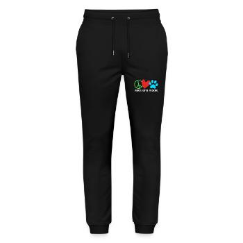 Katzenrettung Tierrechte Tierrettung Tierheim - Stanley/Stella Unisex Bio Jogginghose Mover  - Schwarz - Vorne - Marisol (170cm) & Nik (191cm)