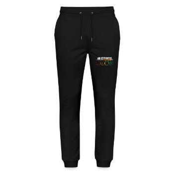 Tableau périodique - Pantalon de jogging bio MOVER Stanley/Stella unisexe - noir - Devant - Marisol (170cm) & Nik (191cm)