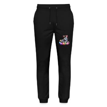 Cute Zebra Easter Egg Cartoon Easter - Stanley/Stella Mover Unisex Organic Jogging Trousers - black - Front - Marisol (170cm) & Nik (191cm)